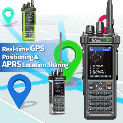 BAJETON BJ-9000 Walkie Talkie CB/SSB/RX/HF Receiver with GPS APRS 10W Bluetooth Phone Programming Same RT-950 PRO RT -950 Radio