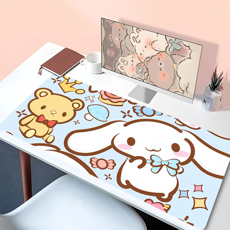 Kawaii Mouse Pad Laptop Anime Gamer Cabinet Keyboard Rug Cute Cartoon C-cinnamoroll Desk Mat PC Gaming Mousepad For Girl Gifts