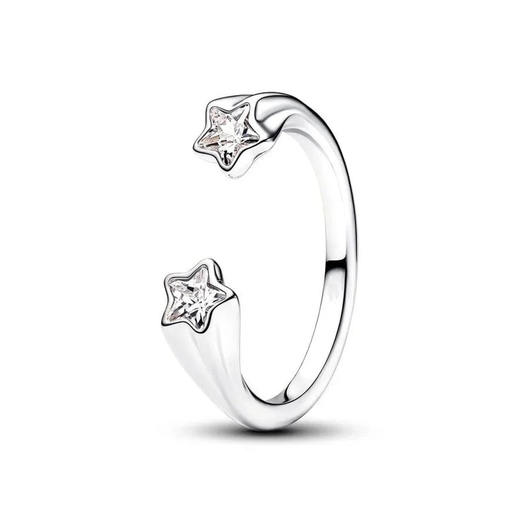 Luxury Original 925 Sterling Silver Heart Bow Pearl Flower Four Leaf Clover Ring fit Women's Fine Jewelry Valentine's Day Gifts