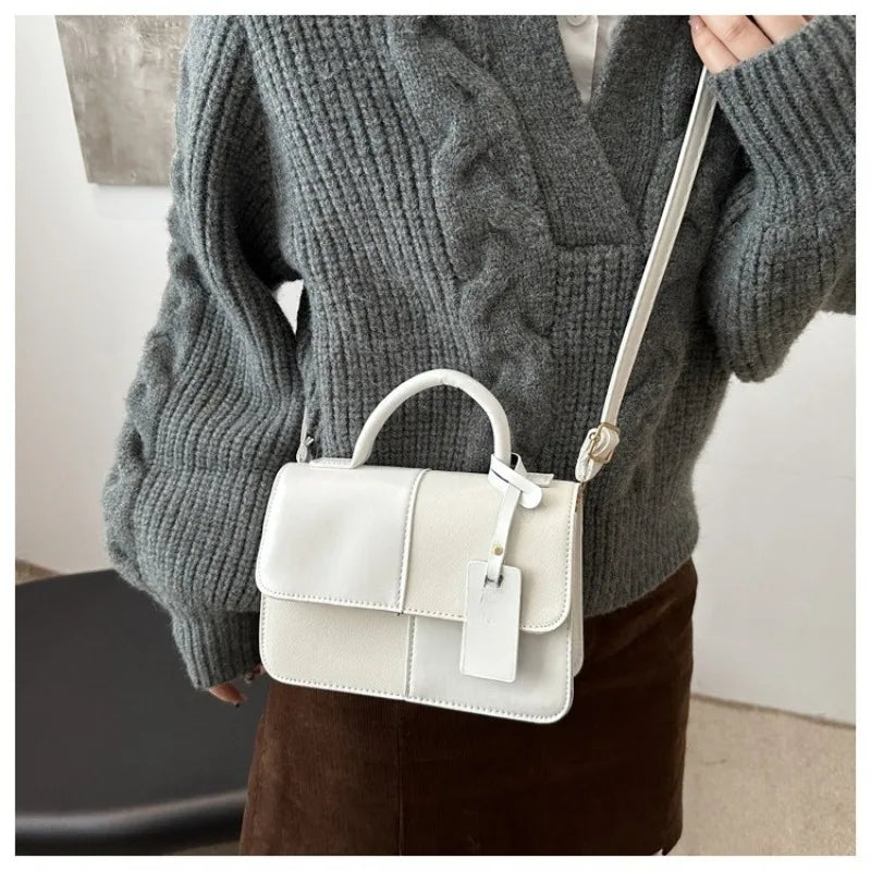Elegant Women's Handbag Crossbody Shoulder Bag, Snap Closure Tote Bag, Everyday Accessory, Geometric Pattern, Fashion Lovers