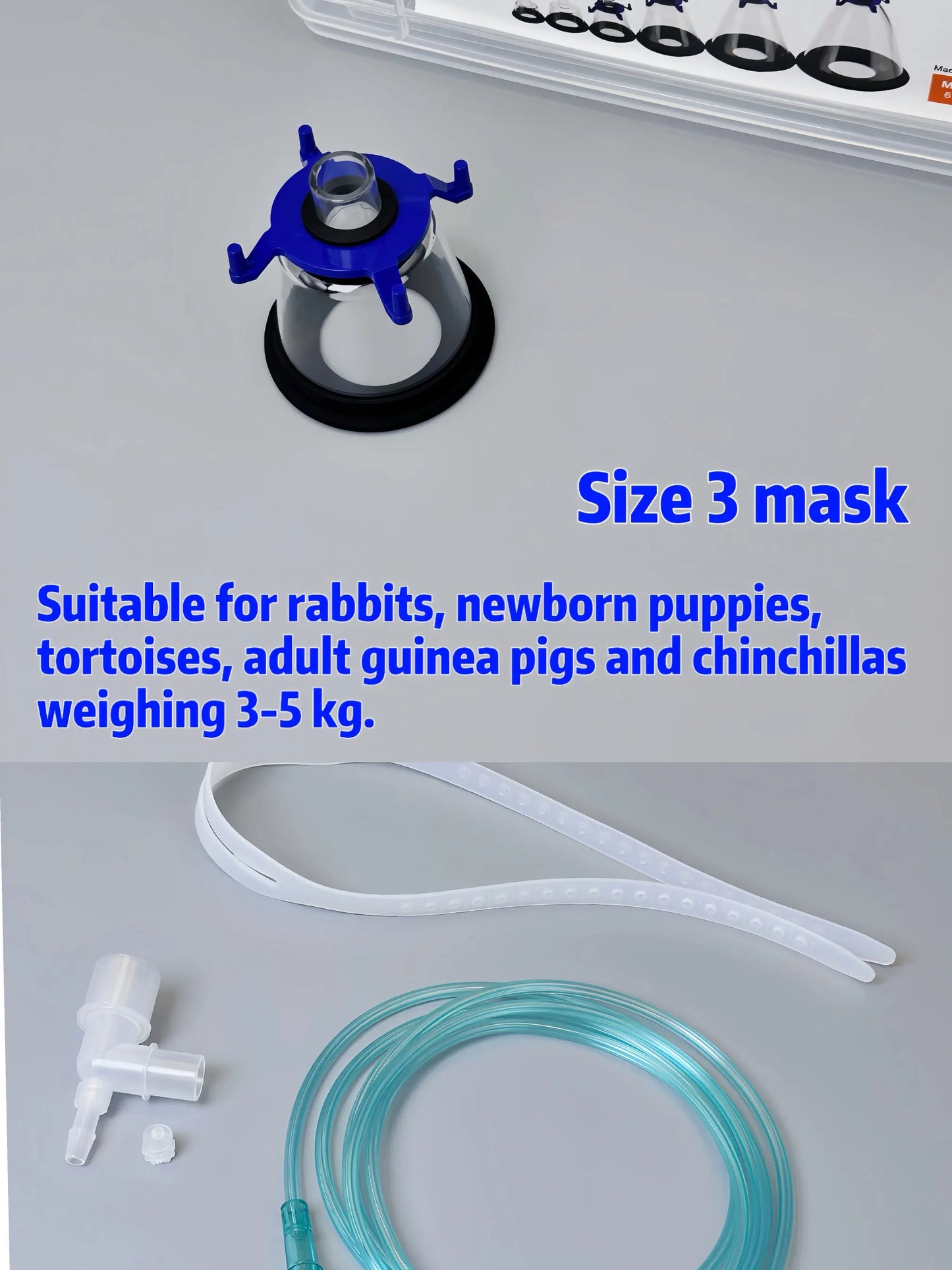 Animal anesthesia oxygen mask, universal nebulization oxygen mask for dogs and cats, animal anesthesia respiratory mask