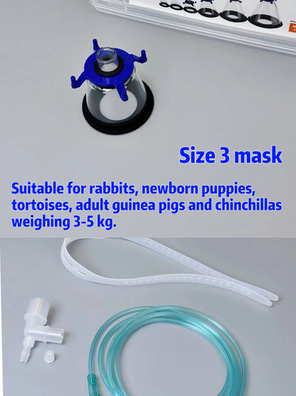 Animal anesthesia oxygen mask, universal nebulization oxygen mask for dogs and cats, animal anesthesia respiratory mask