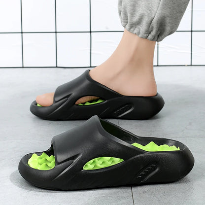 Men Massage Slippers Indoor Outdoor Sandals Beach Casual Shoes Comfortable Soft Slides Flip-flops Men's Sandals Big Size 46 47