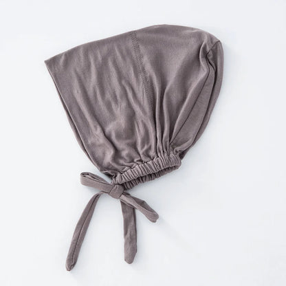 82 Colors Tie-Back Undercaps Fashion Women's Inner Hijab Muslim Cap Bonnet Plain Islamic Cotton Spandex Jersey DEW Underscarf