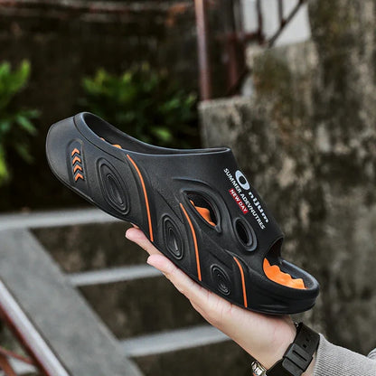 Summer Men's Massage Slippers Indoor Outdoor Sandals Beach Men Casual Shoes Comfortable Slides Flip-flop Men Women Home Slippers