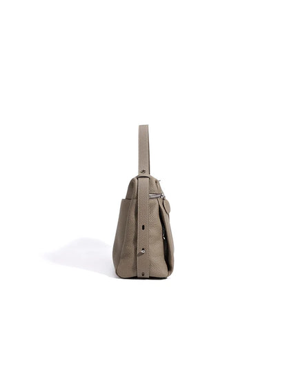First Layer Cow Leather 33cm Tote Bag Fashionable Women's Bag New Design Large Capacity Soft Portable Shoulder Crossbody Bag