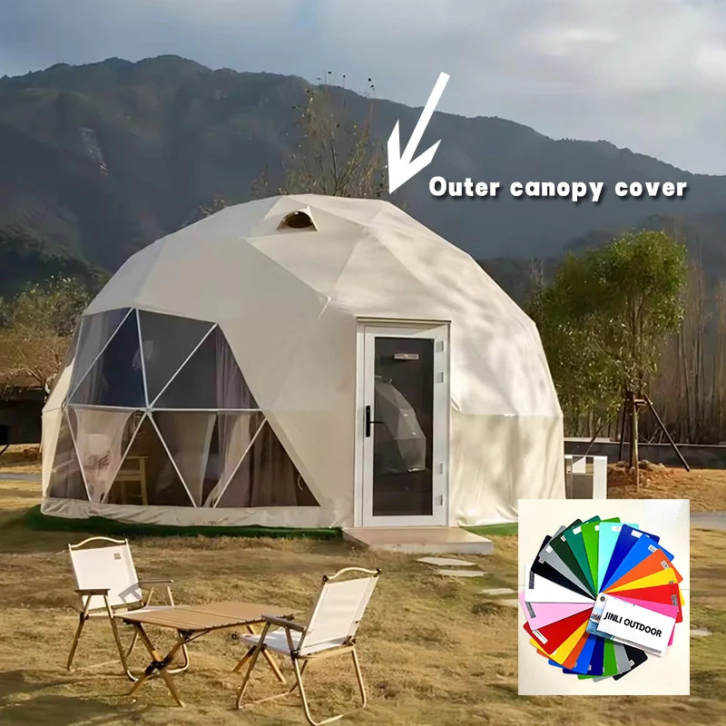 Durable Geodesic Dome Tent PVC Waterproof Glamping Starry House Hemispherical Bubble Igloo Tent Luxury Outdoor Camping