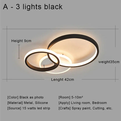 Modern LED Ceiling Chandeliers With Remote Control Decor Home Ring Lamp Living Room Bedroom Dining Room Ceiling Light Fixtures