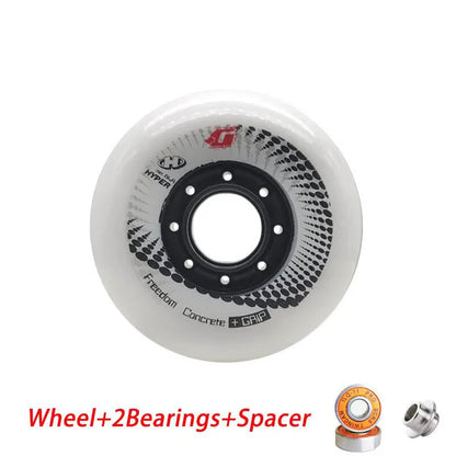 Hyper+G 84A Inline Skate Wheels 4 or 8 Pcs GRIP Concrete Roller Skates Wheel Slalom Braking Skating Street Sliding Patines Tires