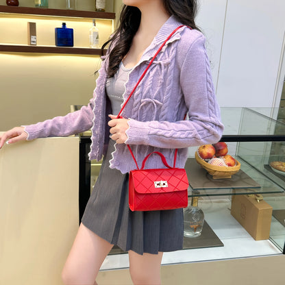 2025 Small Messenger Bag For Women Trend Lingge Embroidery Camera Female Shoulder Bag Fashion Chain Ladies Crossbody Bags Chic