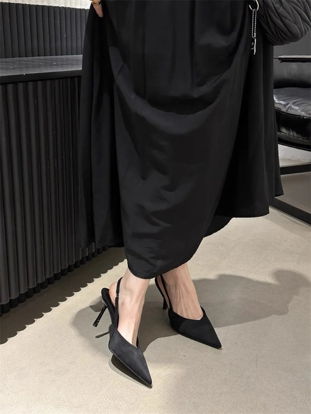 Luxury High Heels Sandals Women Sexy Pointed Toe Shoes for Woman Slippers New Party Shoes Pumps Elegant Slides Mujer Zapatos