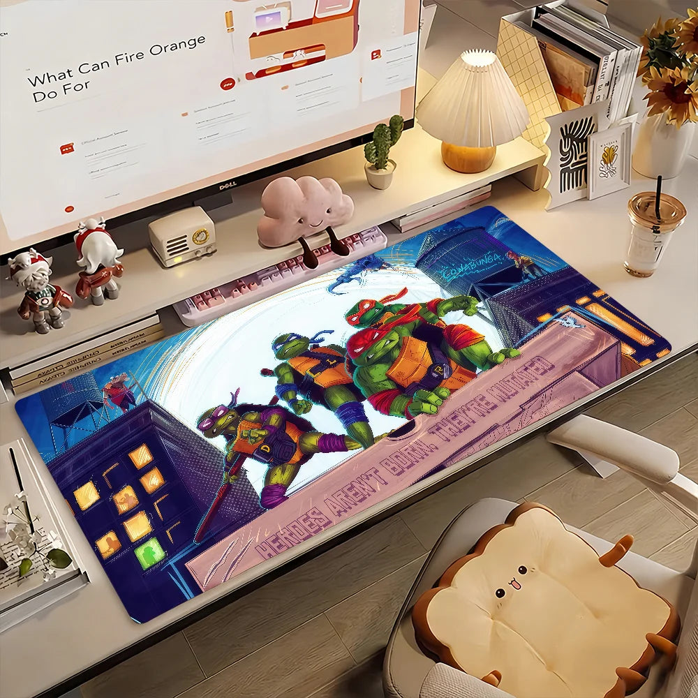 Cartoons Animations T-TMNT-T Mouse Pad Anti Slip Rubber Edge Locked Thickened Laptop Gaming Desk Mat