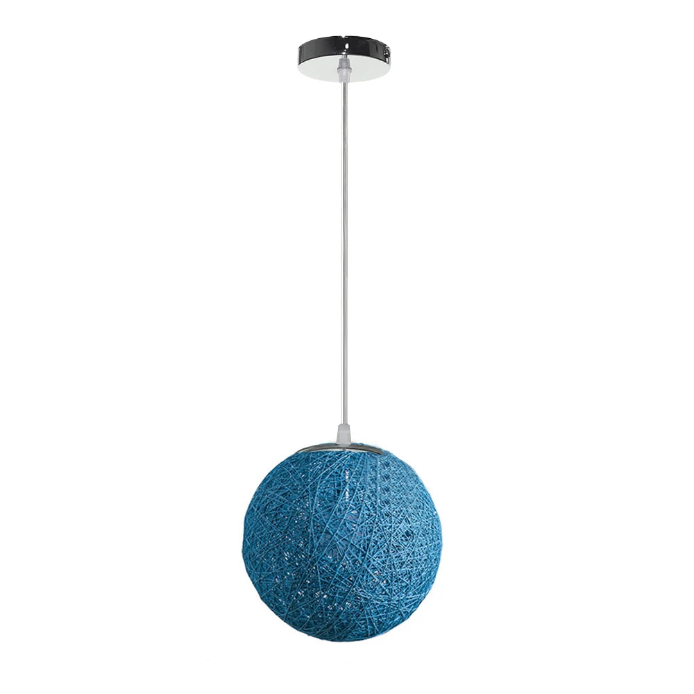 Nordic Hand-woven Rattan Pendant Lights Ceiling Chandelier Modern Hanging Lamps Restaurant Living Room Kitchen Lighting Fixtures
