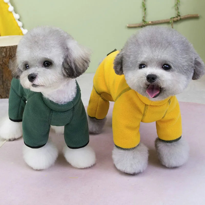 Warm Dog Clothes Wrapped Belly Dog Costumes Clothing Jumpsuit Suit For Small Dogs Shih Tzu Chihuahua Puppy Overalls Tracksuit XS