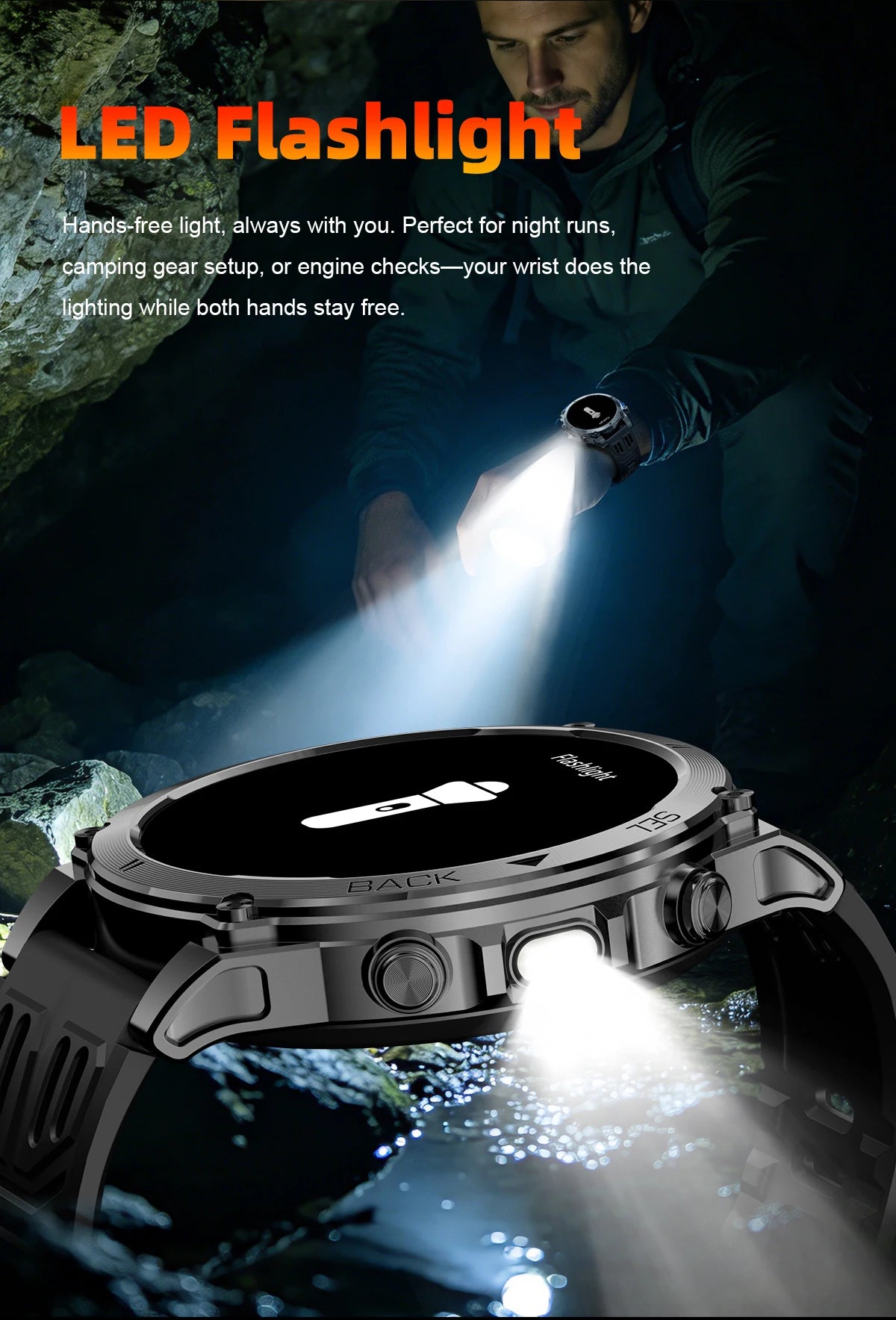 2026 New Military T-RX4 Ultra GPS Smart Watch Men 10ATM Waterproof Compass Flashlight Bluetooth Call Sports tracker Smartwatch