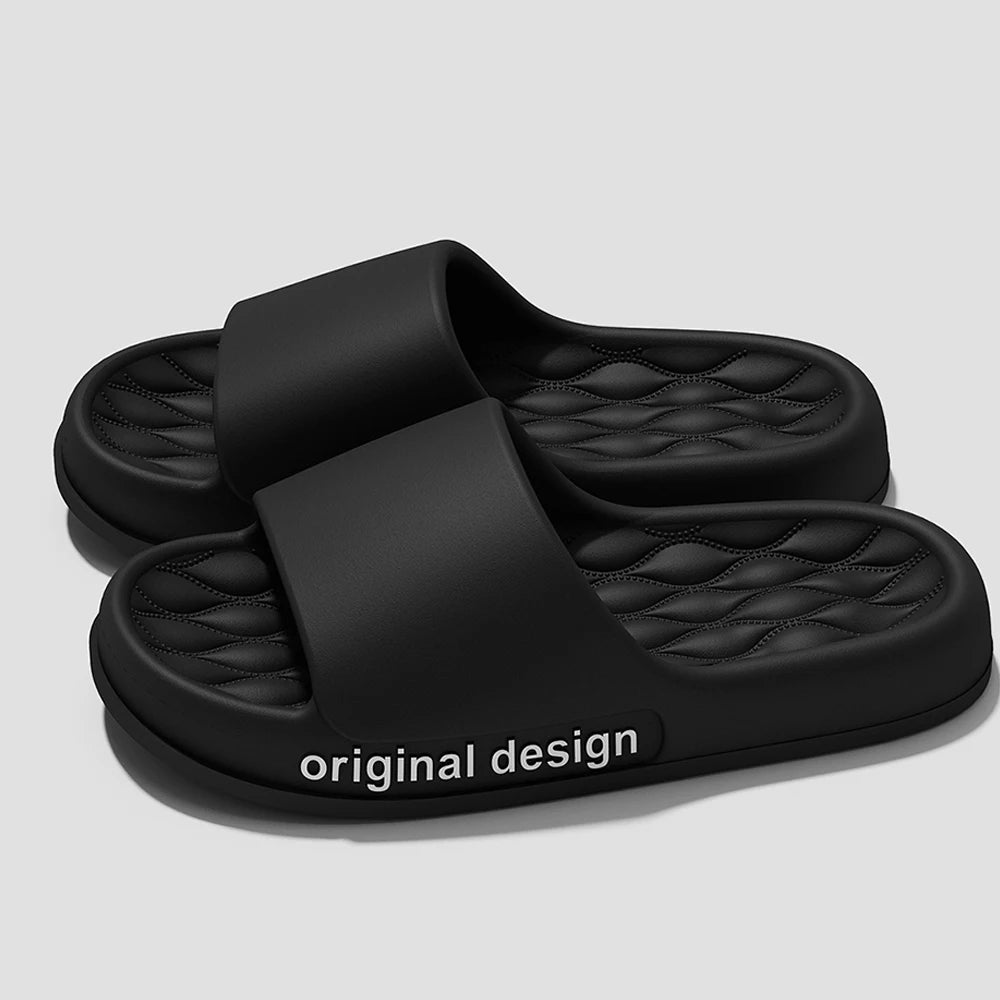 Smile Pop Men Slippers House Shower Bathroom Shoes EVA Beach Slides Fashion Soft Cloud Slippers Summer Men Antiskid Sandals