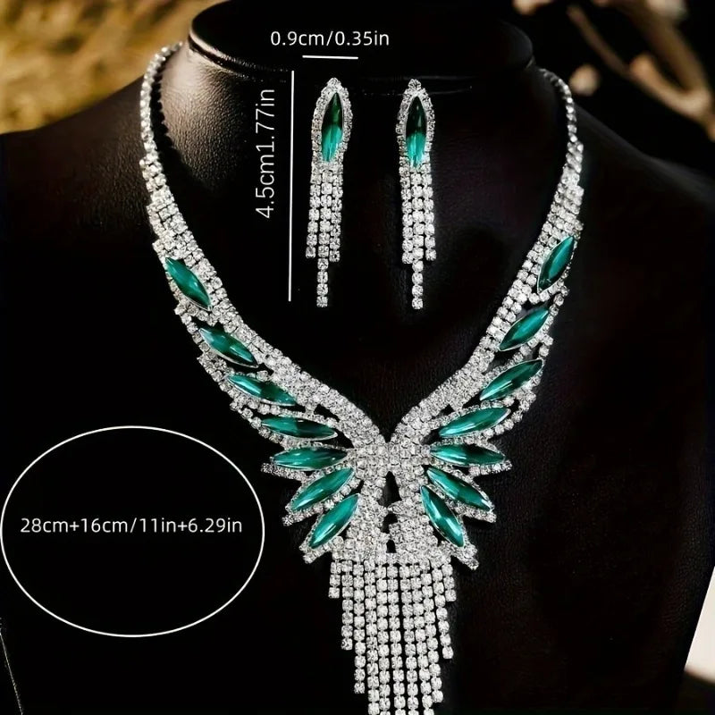 Luxurious Tassel Jewelry Set for Women Necklace Earrings Elegant Style Perfect for Weddings Parties and Special Occasions