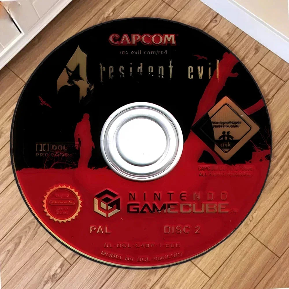 Round Game Machine Rug Living Room Bedroom Computer Chair Floor Mat Hanging Basket Mat Gaming Video Game Room Decorative Carpet