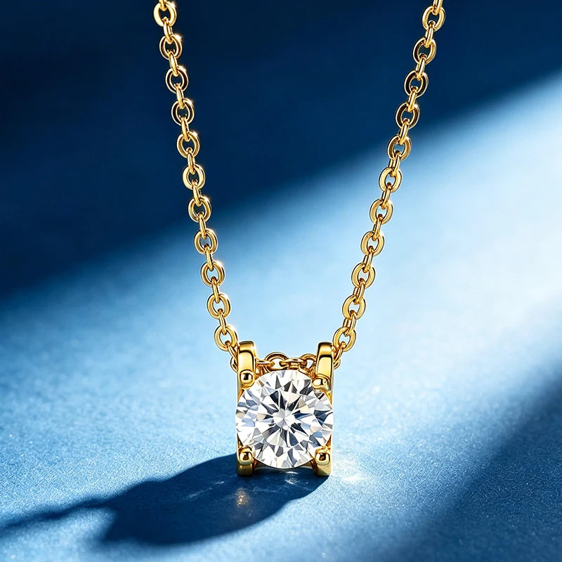 Moissanite sunflower Pendant Women's 925 Silver Necklace Comes with a GRA Certificate Perfect for Anniversaries and Parties