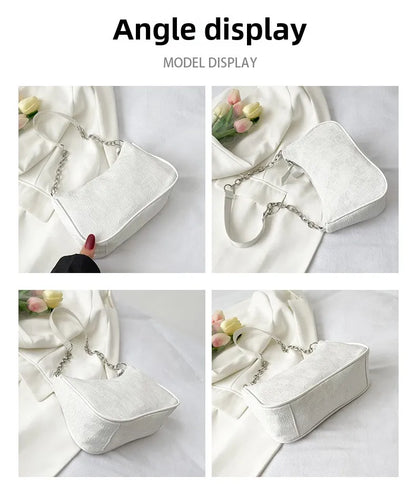 Fashion Felt Shoulder Bags for Women Small Casual Underarm Bag Female Hand Crossbody Bags for Women