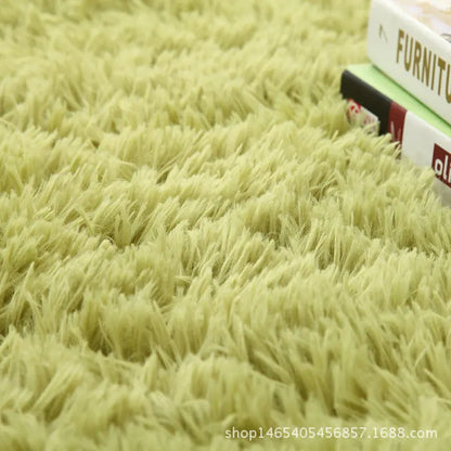 Gradient Silk Wool Bedside Rug Children's Room Living Room Bedroom Non-slip Machine Washable Not Easy to Lose Hair Carpet