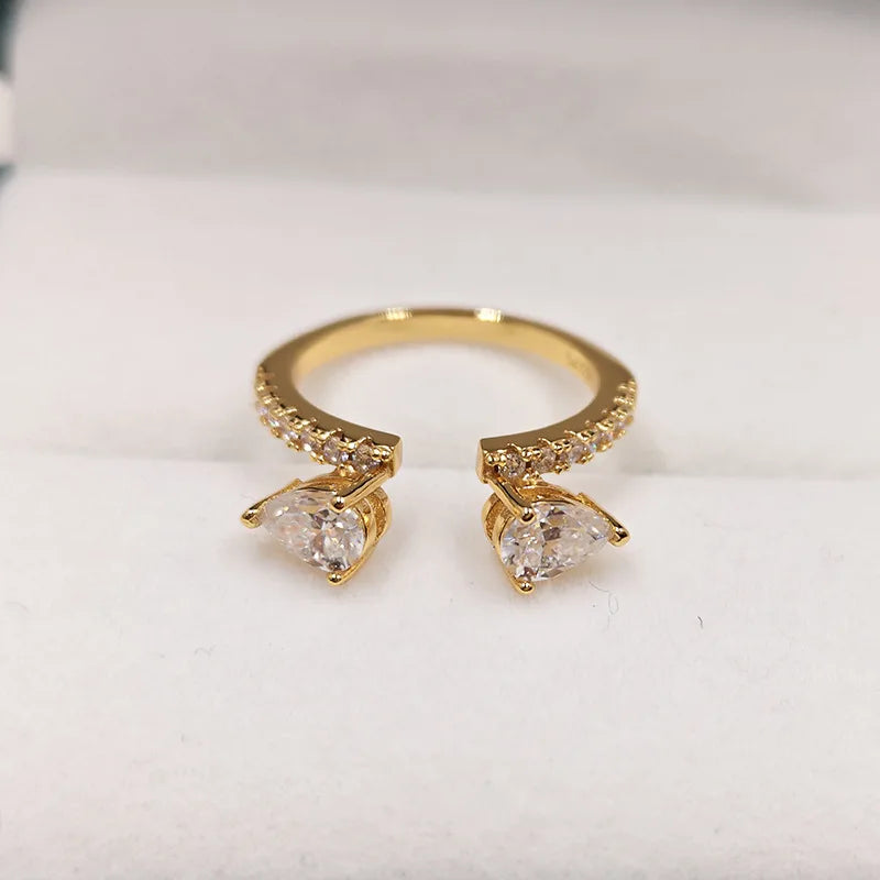 4CT Marquise Cut Moissanite Bridal Rings Set Lab Diamond Opening Engagement Ring Set for Women 925 Sterling Silver Eternity Band