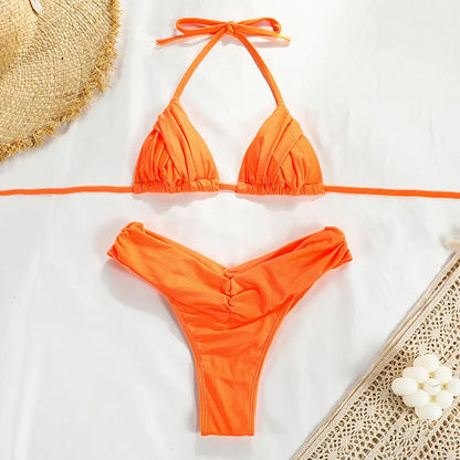 Two Piece Suit Bikinis 2026 Women Swimsuit Push Up Bathing Suit Sexy Bikinis Sets Swimwear Print Beachwear Solid Biquinis