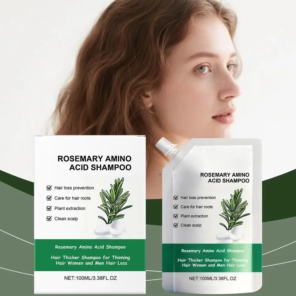 Organic Rosemary Hair Growth Shampoo Thickening Hydrolyzed Keratin Dry Frizzy Damaged Repair Moisturizing Scalp Cleaning Shampoo
