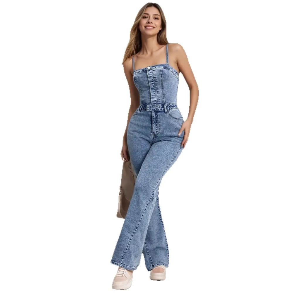 Casual Jumpsuit Jumpsuits For Woman Retro Hot Girl Style Street Slim Fashionable Women's Clothing Sleeveless Trendy Solid Color