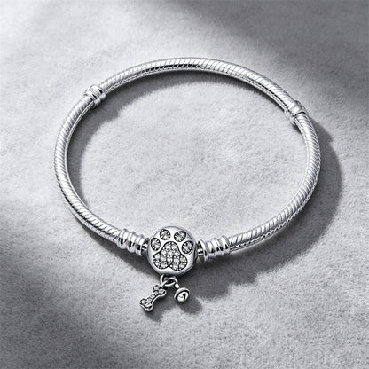 2026 Hot Selling 925 Silver Heart Shaped Buckle Snake Chain Sparkling Zircon Original Bracelet Women Fashionable Luxury Jewelry
