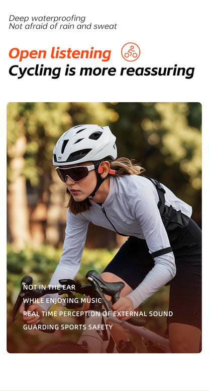 POLVCDG bone conduction swimming earphones IPX8 waterproof 32GB memory Bluetooth 5.4 silicone material 2025 new product x16