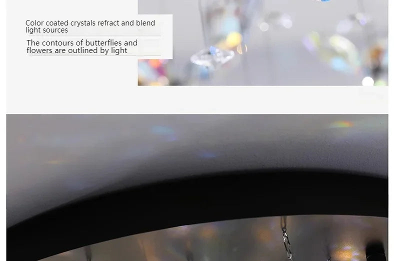 Vintage Crystal Ceiling Pendant Shining Creative LED Hanging Lamp Living Room Restaurant Chandelier Mood Light Indoor Lights