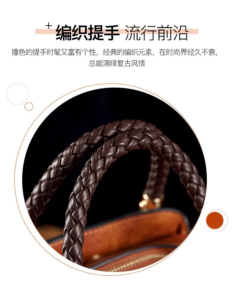 Vintage Women's Bag Luxury Designer Boston Style Women Shoulder Bag High Quality Fashion Crossbody Bags Female Handbags