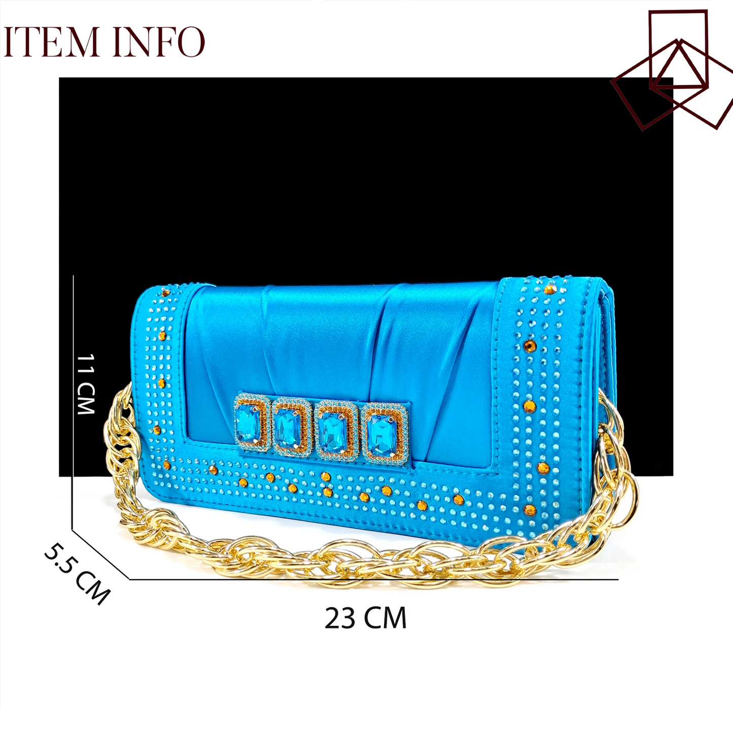 QSGFC 2026 Summer New Design Specials Italian Women Shoes and Bag Set Sky Blue Color Comfortable Low Heels With Rhinestone