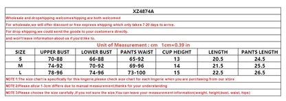 European and American spicy girl comfortable contrasting PU leather slim fit shaping sexy lingerie two-piece set