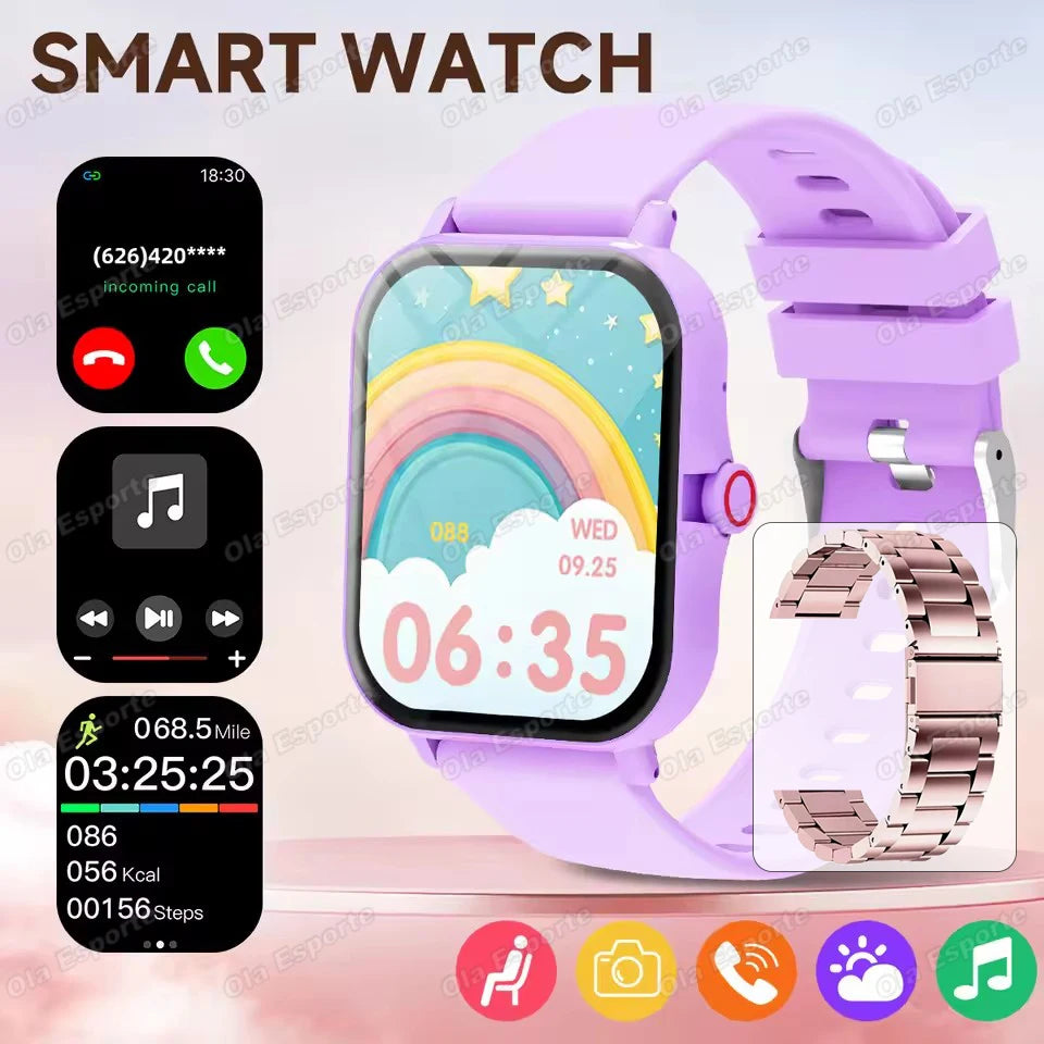 NEW Games Smart Watch 2026 Bluetooth Call Camera Control Sleep Monitoring Music Play Message Push Outdoor Sports Smartwatch Kids