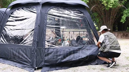 Hot Selling Large Connectable Big Family Camping Tent Dia. 460cm Geodesic Dome Tent with Modular Pod Tent Design 5 Bedrooms