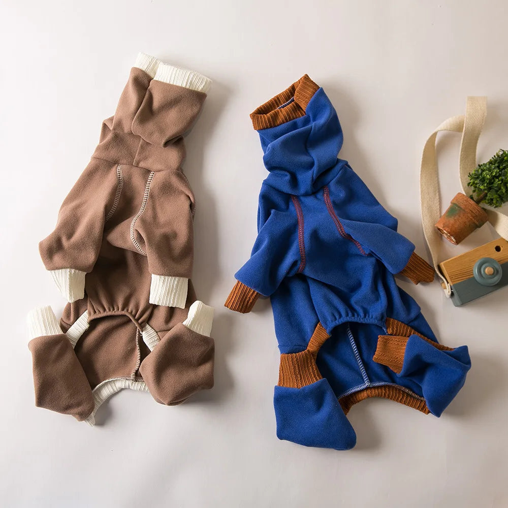 Soft Turtleneck Dog Jumpsuit Spring Autumn Stretch Warm Onesie Pajamas Whippets Greyhound Breeds Clothes for Medium Large Dogs