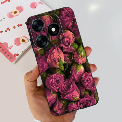 Phone Case For Tecno Spark 10 10C 2023 Fashion Flower Cat Butterfly Soft Silicone TPU Cases For Tecno Spark10 Spark10c KI5q KI5k
