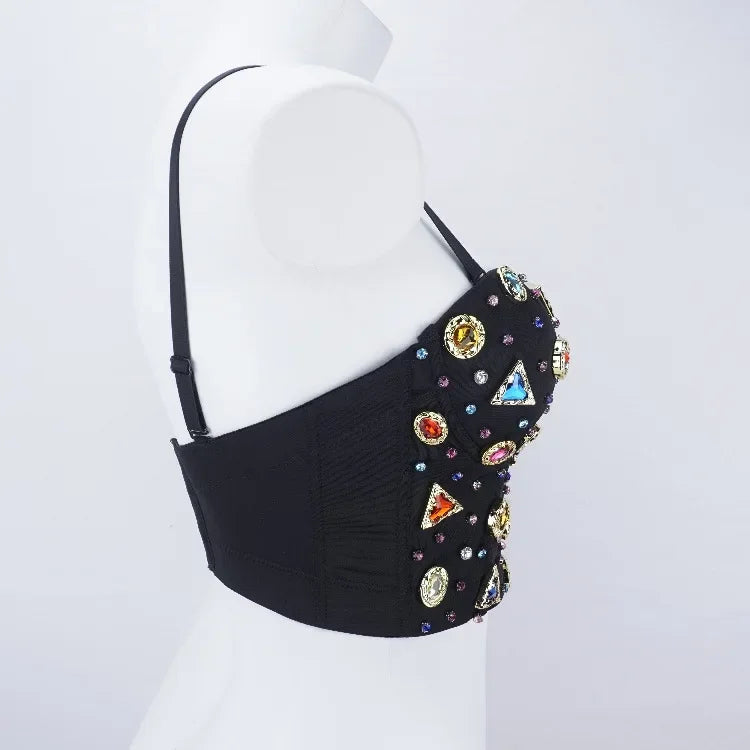 Sexy Party Corset Tops Woman Tank Streetwear Camis Bustier Fashion y2k Crop Top Women Clothes Summer Club Shirt Ladies Bra Blusa