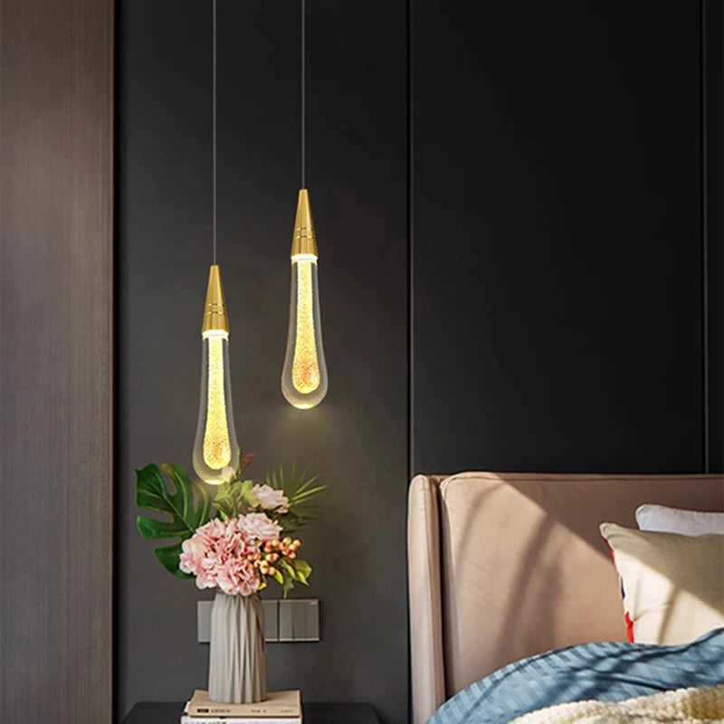 1 PC Modern Home Decor LED Lights Bedroom Lamp Bedside Pendant Light Lamps LED Chandeliers Hanging Light Indoor Lighting