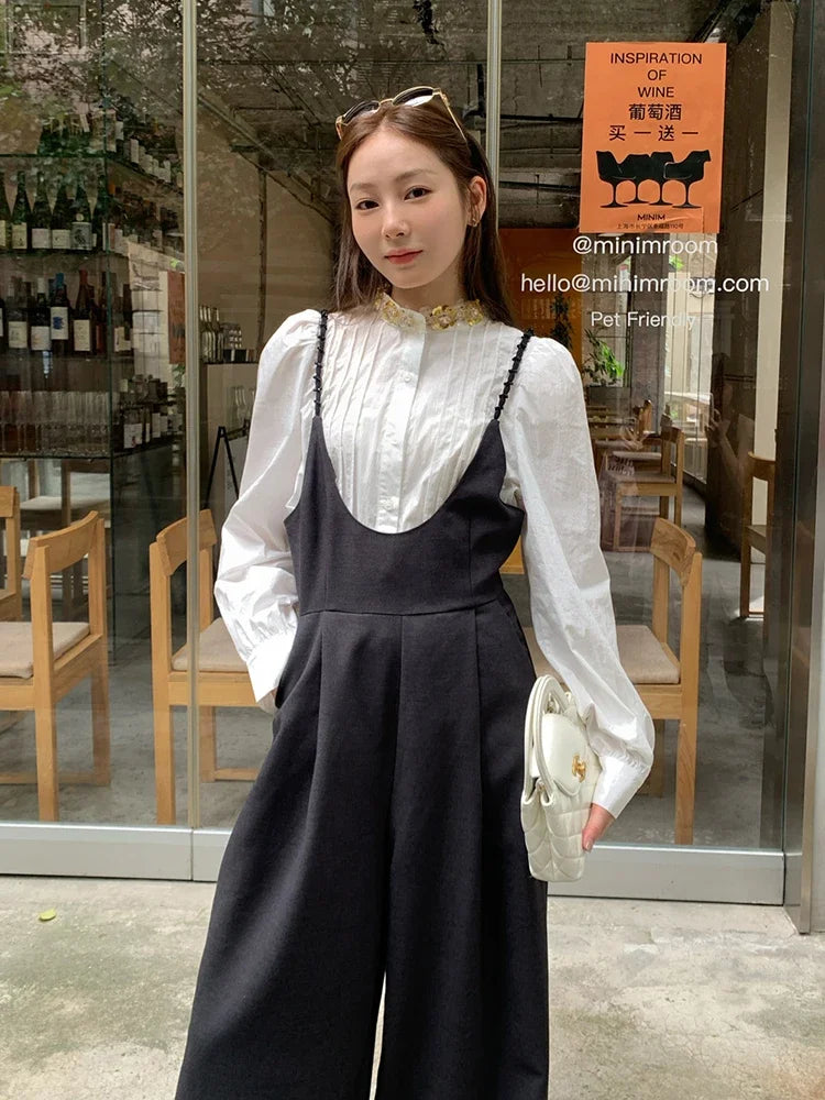 Kiesza lyte Fashion street 2024 High Waist Long Jumpsuit for Women Casual  Elegant Herben Wide leg pants Rompers Office Lady