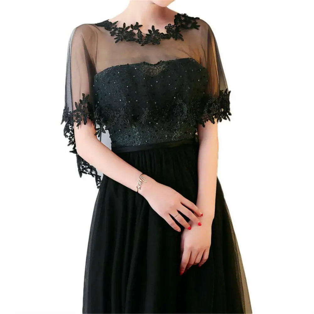 Summer Casual Party Evening Dress Shawl Elegant Lace Shawl Wedding Cape