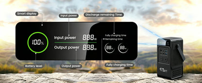 CTOLITY 200W Portable Solar Generator Kit with Foldable ETFE 100W Solar Panel 192Wh Power Station Power Bank for Outdoor Camping Emergency Use LiFePO4 Battery Home Backup Power