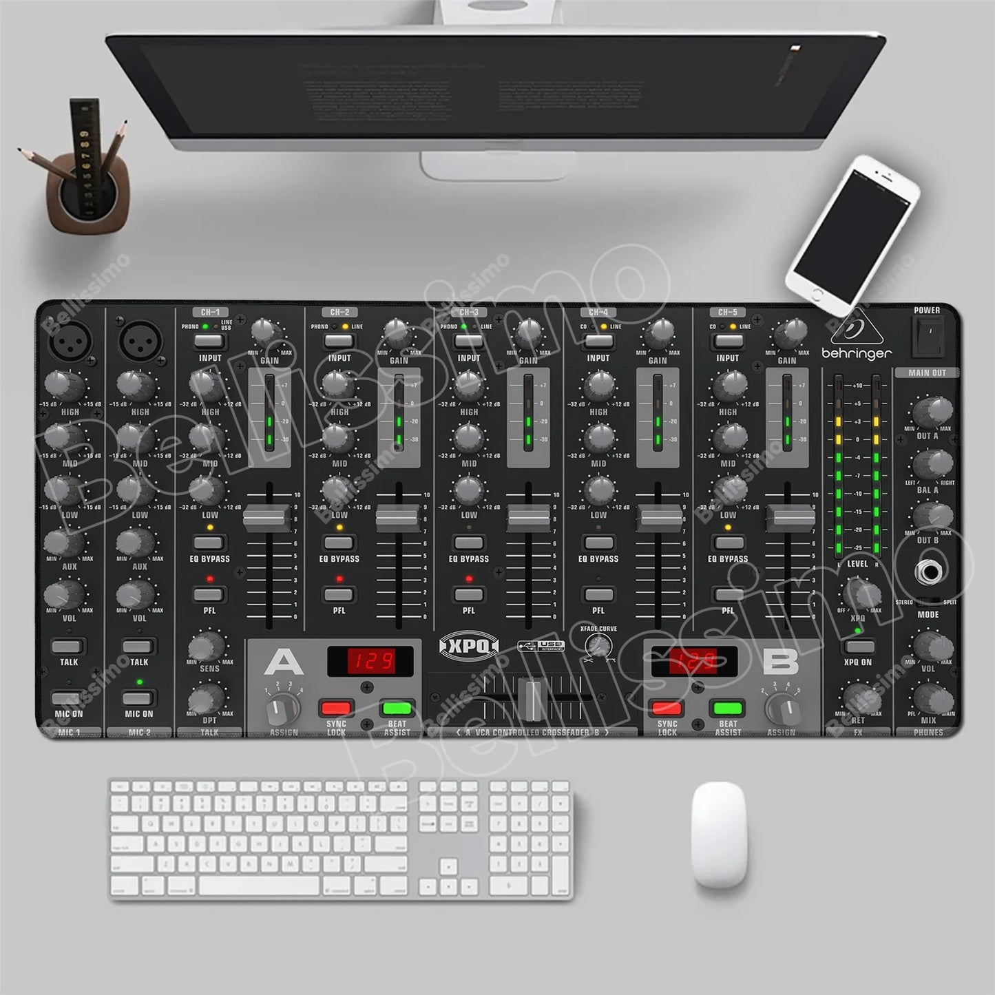 Mouse Pad Music Radio Dj Panel Gamer printon demand Custom Computer MousePad Natural Rubber Office Soft PC Accessory Desktop Pad