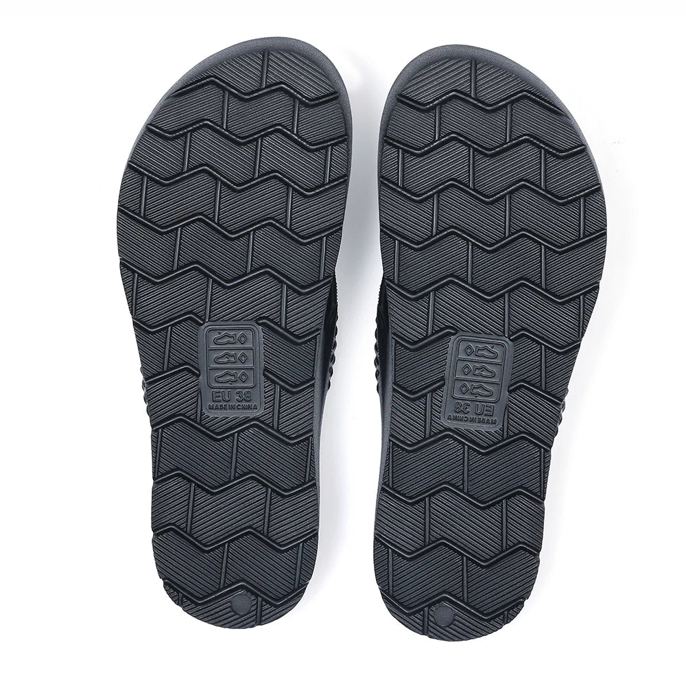 Asgard Summer Flip Flops Comfort Non-slip Flat Rubber Sandals With Stretchable Strap Unisex Cozy Casual  Beach Vacation Slippers