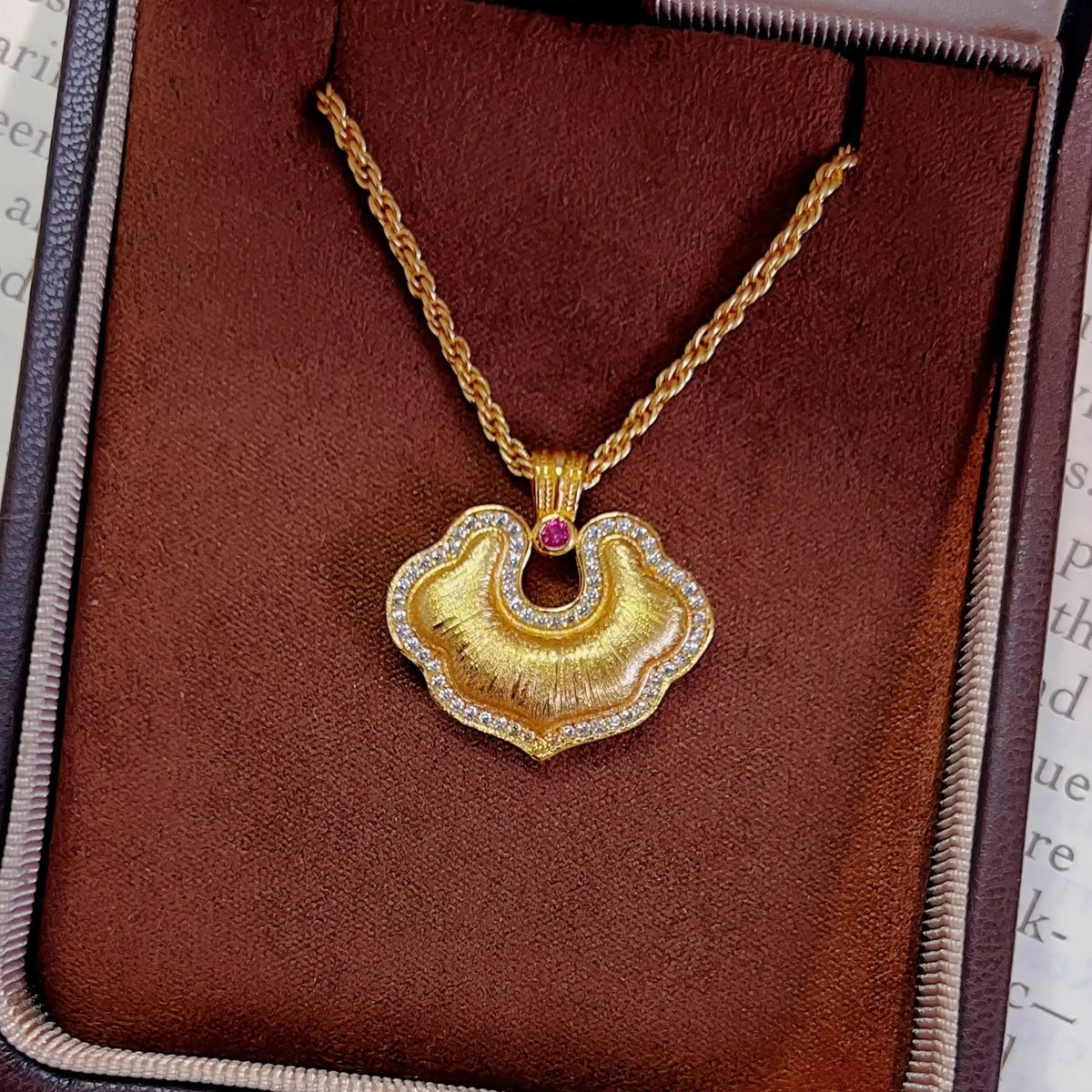 Gold Shop Same Style 9999 24K Real Gold Women's Gold Necklace Lucky Pendant Birthday Gift Sexy Luxury Jewelry