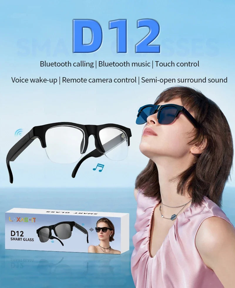 New Camera Control Smart Glasses 2025 Music Sunglasses Headphones Wireless Bluetooth Call Headset HIFI Audio glasses For Android