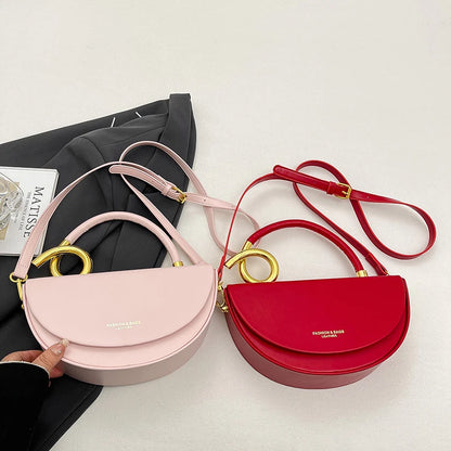 Small Crossbody Bags For Women Designer Semicircle Saddle Bag 8 Colors Pu Leather Handbag Luxury Brand Lady Shoulder Bags