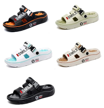 Summer Men's Massage Slippers Indoor Outdoor Sandals Beach Comfortable Soft Slides Clogs Casual Shoes Men Women Home Slippers